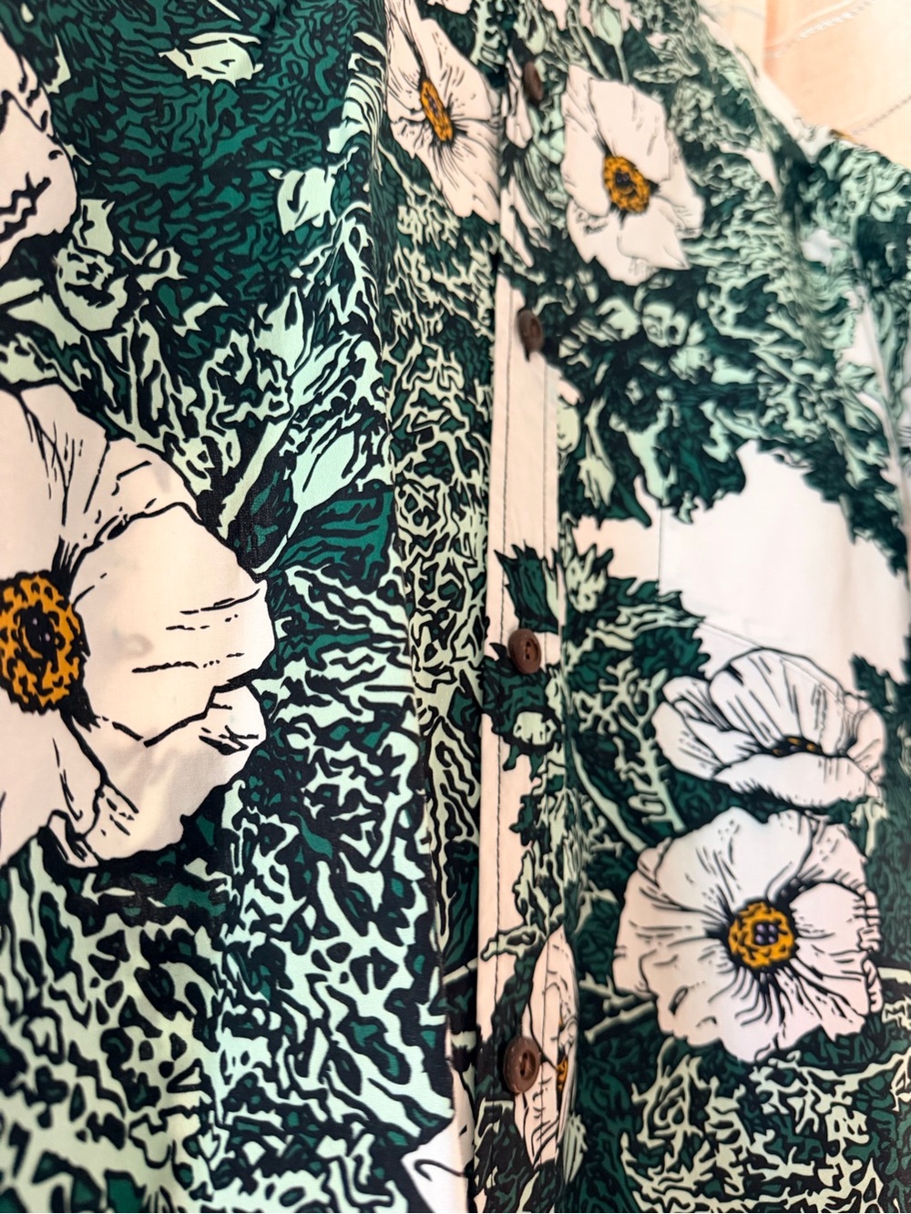 David Shepard Hawaii Men's Green Floral Shirt - XL - Picture 4 of 4